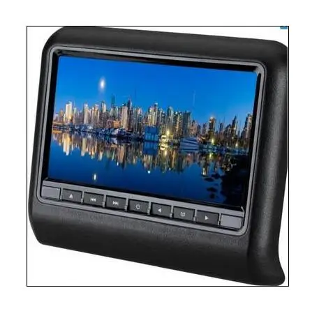 QUIDUX 10,1 дюймов HD Автомобильный подголовник dvd-плеер подголовник TFT lcd экран RCA монитор аудио видео Encosto de Cabeca com DVD - Цвет: black