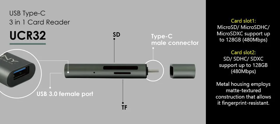 PNY UCR32 USBType-С 3 в 1 картридер Кард-Ридер OTG TF/SD кард-Ридер Металла Флэш-Накопитель Адаптер Для Смартфонов Компьютер Бесплатно