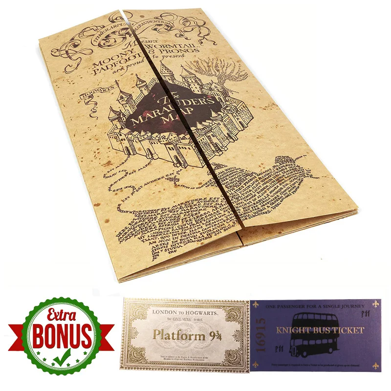Film HP la carte du maraudeur qualité magie monde qualité cadeaux HP Fans fête nouveau Cosplay accessoires cadeau