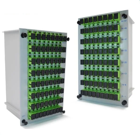 1x64 SC/сплиттер upc Кассетная карточка Insertio разветвляющая Соединительная коробка для оптоволоконного кабеля типа ABS разветвленный блок 1 × 6 ПЛК, FTTH 1X64 плоский волновод