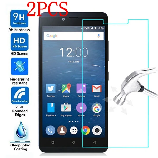 

2PCS Original Tempered Glass For Highscreen Bay Screen Protector Toughened protective film For Highscreen Bay pelicula de vidro