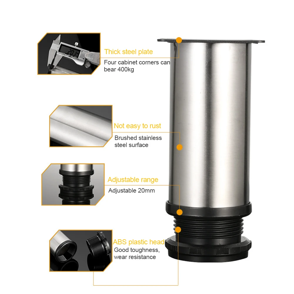 Регулируемые ножки для мебели из нержавеющей стали, металлический стол, диван-кровать, ножки для мебели