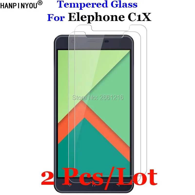2 шт./лот для Elephone C1X закаленное стекло 9H 2.5D Премиум Защитная пленка экрана C1 X 5