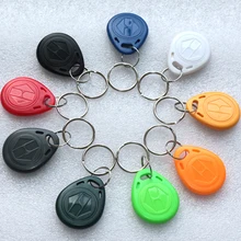 100 шт./лот TK4100 EM ID брелоки RFID брелок для ключей с биркой карты 125 кГц маркер доступа черная карта красочный