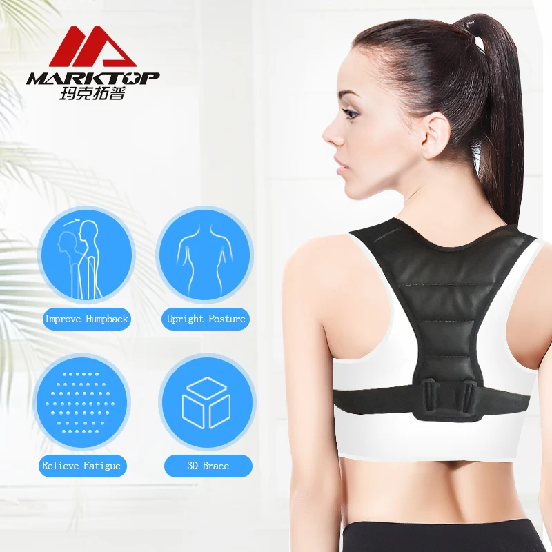 

Marktop Adjustable Back Brace Posture Corrector Back Support Shoulder Belt Men/ Women Improve Sit Walk Prevent Slouching M9058