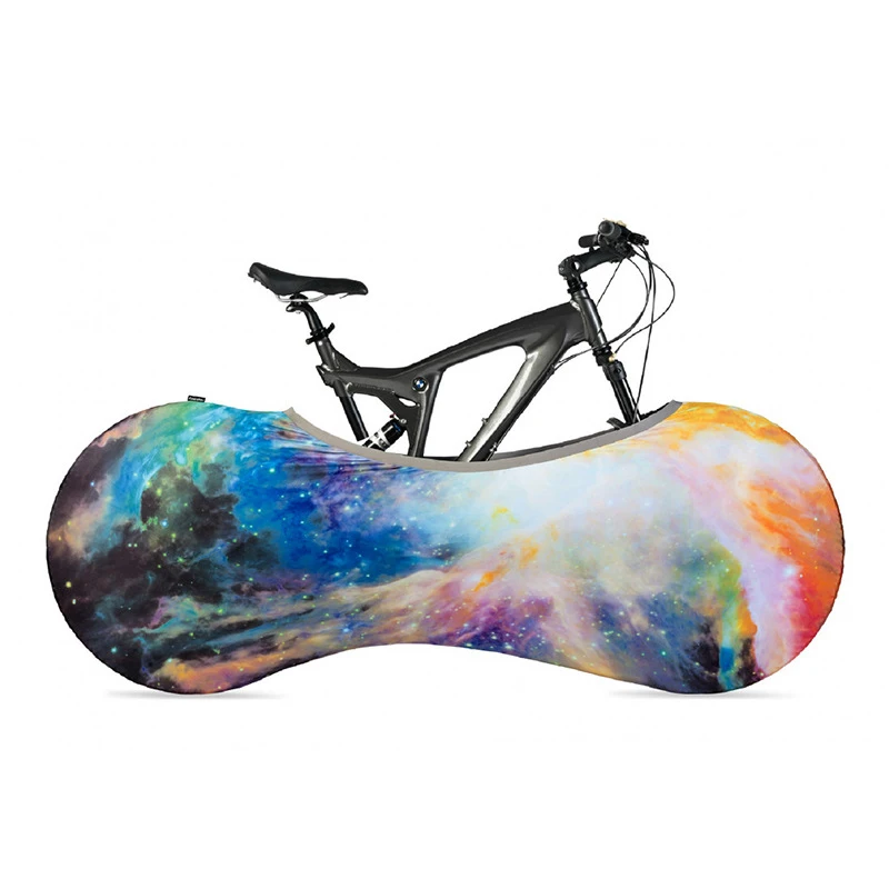 Звёздное небо Вселенной Велосипедное Защитное снаряжение крытый велосипед Защита от царапин Пыленепроницаемая эластичная крышка колеса Защитная сумка для хранения