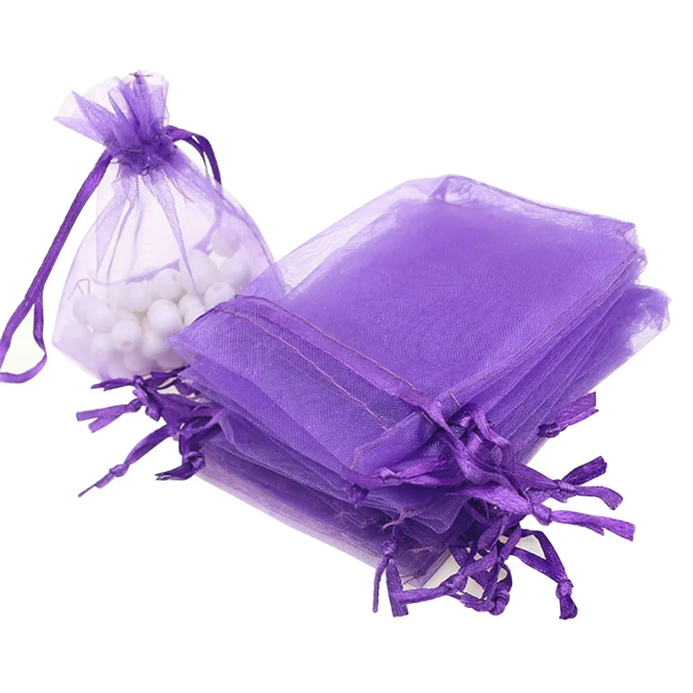 1 лот/100 шт 7x9 см сумки из органзы для свадебной вечеринки сумки для упаковки ювелирных изделий Милый Подарочный пакет Подарочная посылка