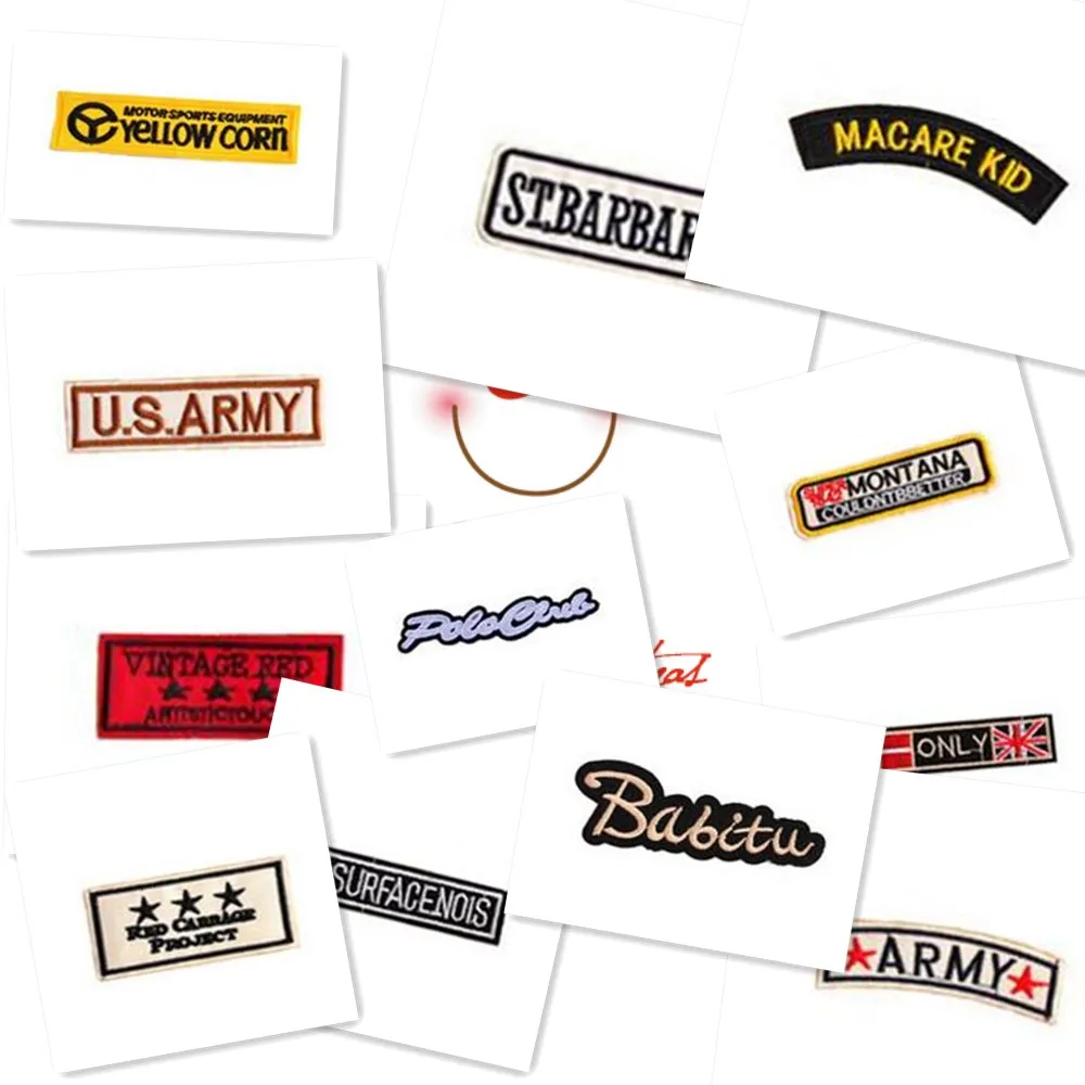 1 PC Cloth Stickers for Clothes Embroidered Patch Letters Parches