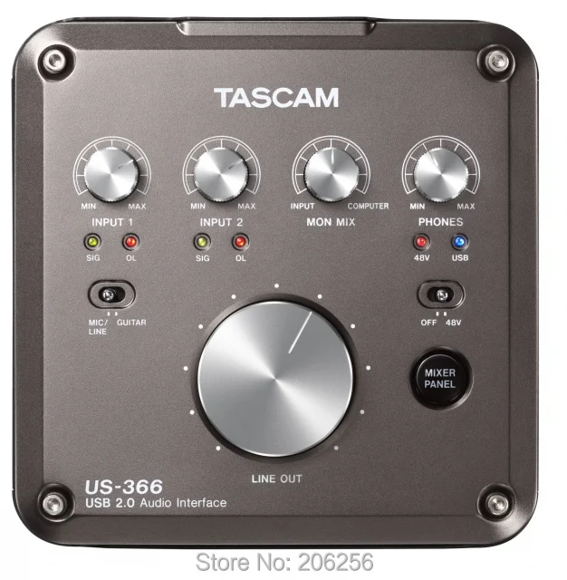 TASCAM US-366 US366 Профессиональный USB аудио интерфейс Запись Звуковая карта с микрофоном amp