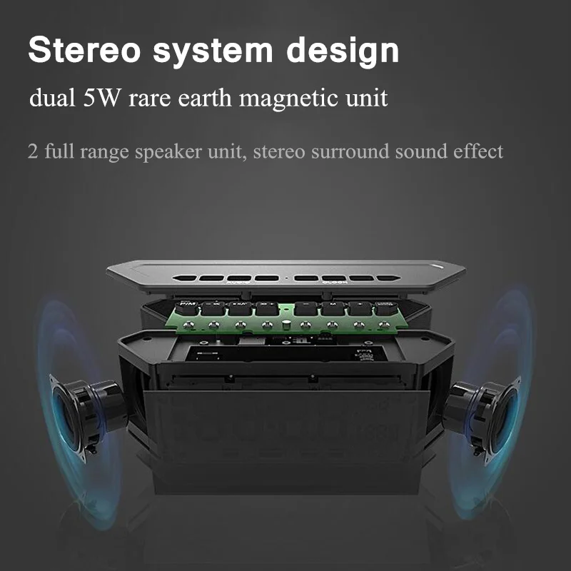 EARSON ER910 интеллектуальная bluetooth колонка дома Будильник FM Радио беспроводной