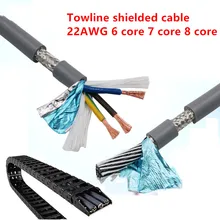 22AWG 6/7/8 ядро Транспортировочная лента экранированный кабель 5 м гибкий провод с ПВХ-изоляцией TRVVP устойчивость к изгибу коррозионно-стойкие медный провод