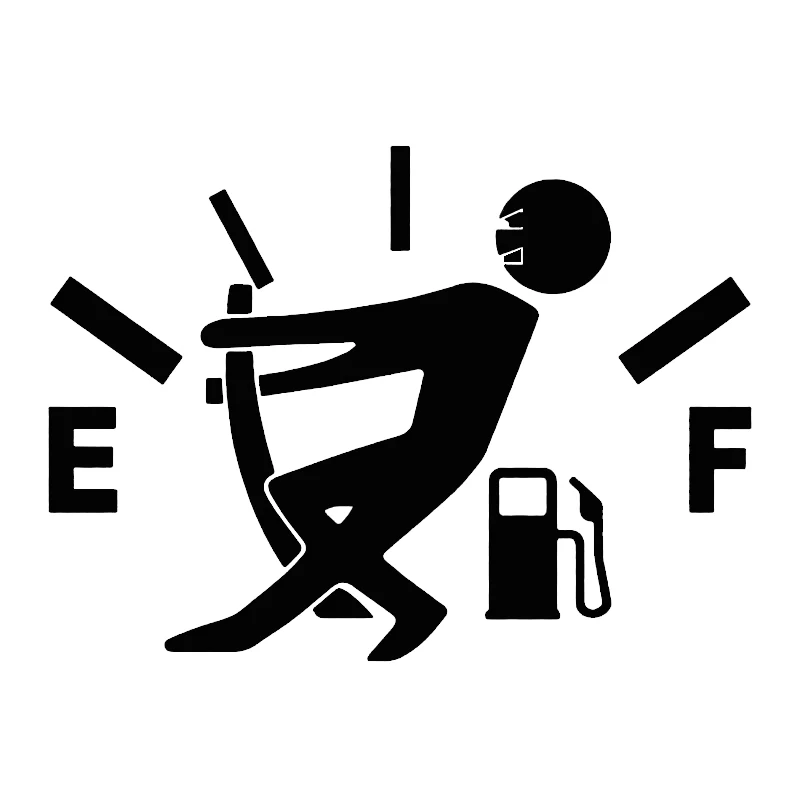 Car Sticker 3D 12.79.2cm High Gas Consumption Decal Fuel Gage Empty Sticker On Car Funny Stickers and Decals Vinyl Car Styling (2)