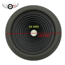 2 pçs 8 Polegada woofer papel cone baixo alto-falante 195mm bolha espuma borda ondulado onda rosca tambor papéis bacia 26 mm núcleo 43 altura