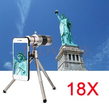 HD 18x зум оптический телескоп телеобъектив для Samsung S3 S4 S5 S6 S7 Plus Чехлы набор телефонных объективов с зажимами штатив