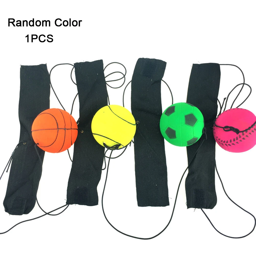 

Kids Toys Delicate Bouncy Wrist Band Rubber Ball Elastic String Rebound Sport Toy Wrist Bounce Ball yoga device
