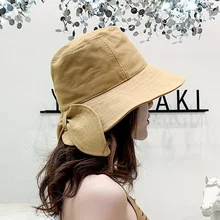 Шляпы для женщин милая индивидуальная соломенная шляпа все-matchSunscreen Спортивная дорожная портативное ведро шляпы
