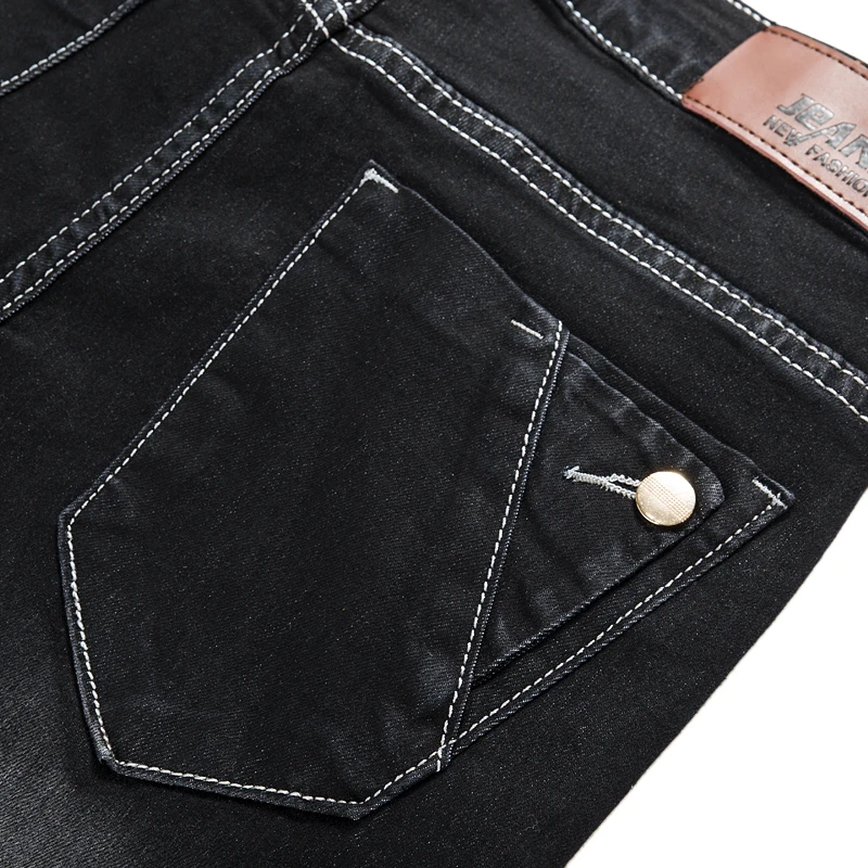 Джинсы мужские 2019 Новая модная Корейская Стиль Хай стрит Slim Fit Кнопка Личность