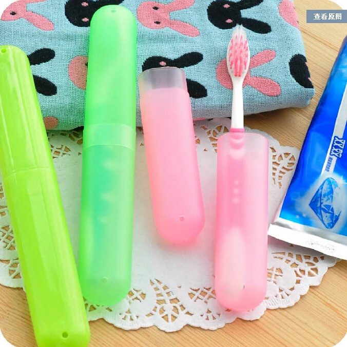 

1 Pcs Portable plastic box Travel Hiking Camping Scrub Toothbrush Box ronde pakjes Packing Antibacterial Holder Case