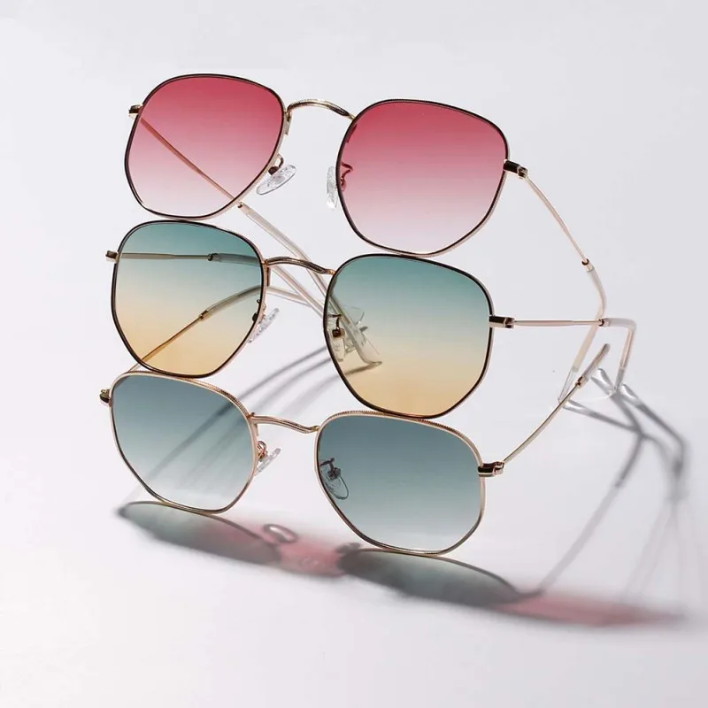 

2018 Newest Retro Men's Box Ocean Film Sunglasses Fashion Metal Sunglasses Female 5 Colors
