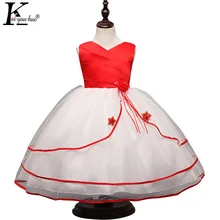 KEAIYOUHUO 2017 Girls Dress Sleeveless Summer Girls Clothes Chiffon Wedding Dresses For Kids Costume 4 10