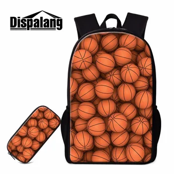 

Dispalang Basketbally 3D Print School Bags for Boys Pencil Bag Soccerly Backpacks Children Cool Mochilas Kids Cool Bookags