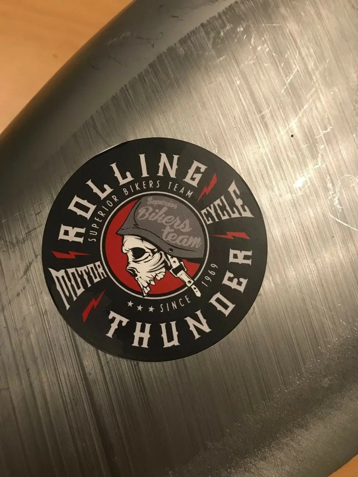 Стикер для мотоцикла велосипедный скремблер Thunder Chopper Cafe Racer SKULL | Автомобили и