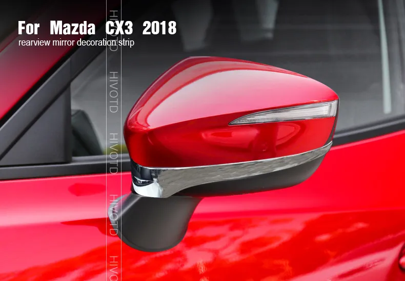 Hivotd для Mazda CX-3 CX3 хромированное покрытие заднего вида для боковой двери, Зеркальные покрытия, рамка, полоса, отделка, молдинг, внешний аксессуар