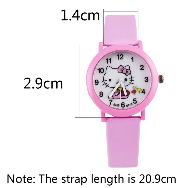 2018 Hello Cartoon KT Watches Kid Girls Leather Straps Wristwatch Children KT Qu 2018 Hello Cartoon KT Watches Kid Girls Leather Straps Wristwatch Children KT Qu
