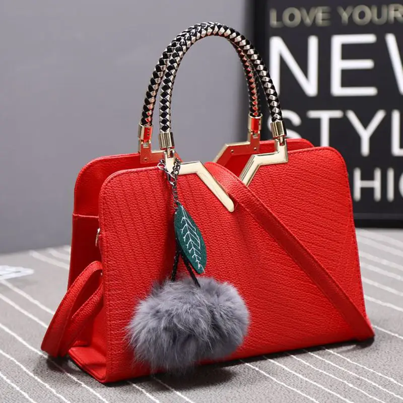 

Women Bags Winter New Handbag Korean Fashion Embossed Solid Color Large Package Simple Shoulder Messenger Bag