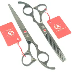 Meisha 7 дюймов черные волосы ножницы японские Парикмахерские ножницы филировочные ножницы Профессиональные инструменты парикмахера HA0361