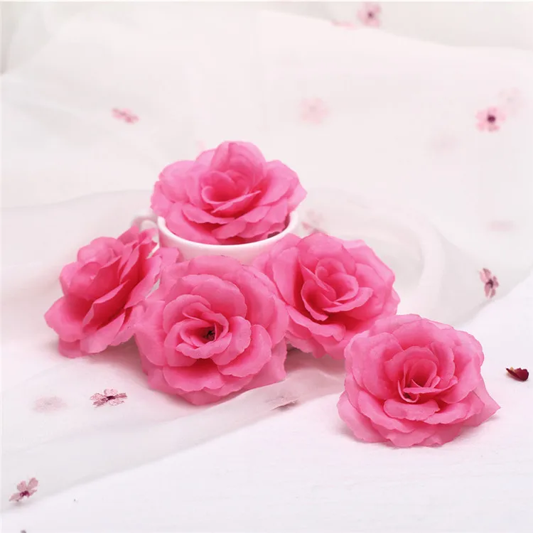 8 см Черные искусственные розы цветок голова для свадьбы День рождения украшения Роза для рукоделия медведь ремесла поставки искусственные цветы
