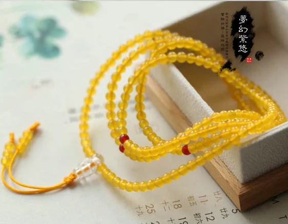 

Natural agate bracelet yellow agate multi-circle bracelet yellow agate beads bracelet 216 Women crystal bracelet