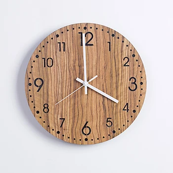

Modern Design Wall Watch Mechanism Wood Silent Wall Clock Loft Secret Hiding Vintage Relogio Parede Home Accessories 50ZB223