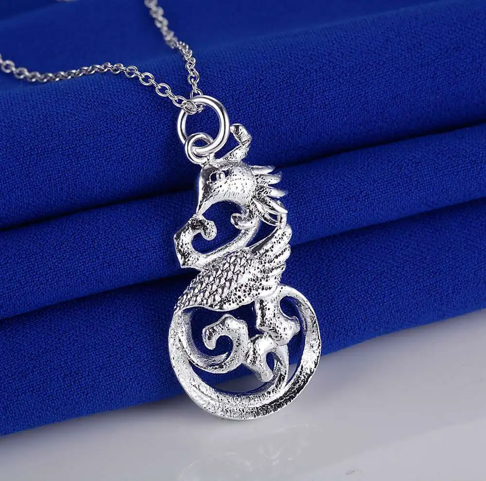 Lucky Mythical Creatures Silver Plated Necklace Silver Pendant Jewelry ...