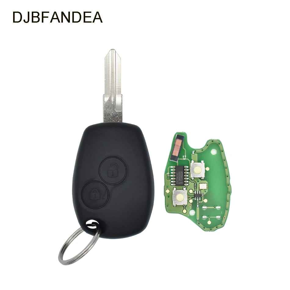 DJBFANDEA 2 кнопки 433 Мгц дистанционный ключ для Renault Clio DACIA Logan Sandero Kangoo 2003 2008 PCF7946 / PCF7947