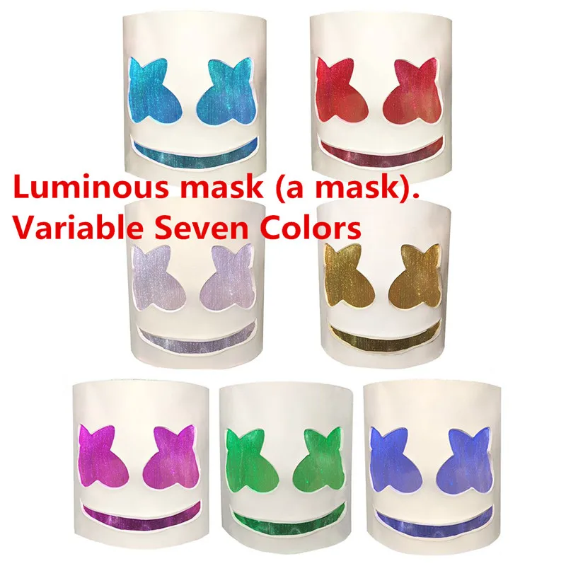 Маска Dj Костюмы для косплея маска светодиодный световой латексный Шлем Бар музыкальный диск-Жокей концерт Хэллоуин бутафорская маска для взрослых Для мужчин