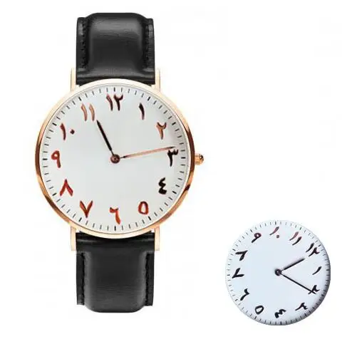 Arabo Orologi Semplice Dial Face Maglia In Pelle Orologi Bande Arabo Orologi Semplice Dial Face Maglia In Pelle Orologi Bande