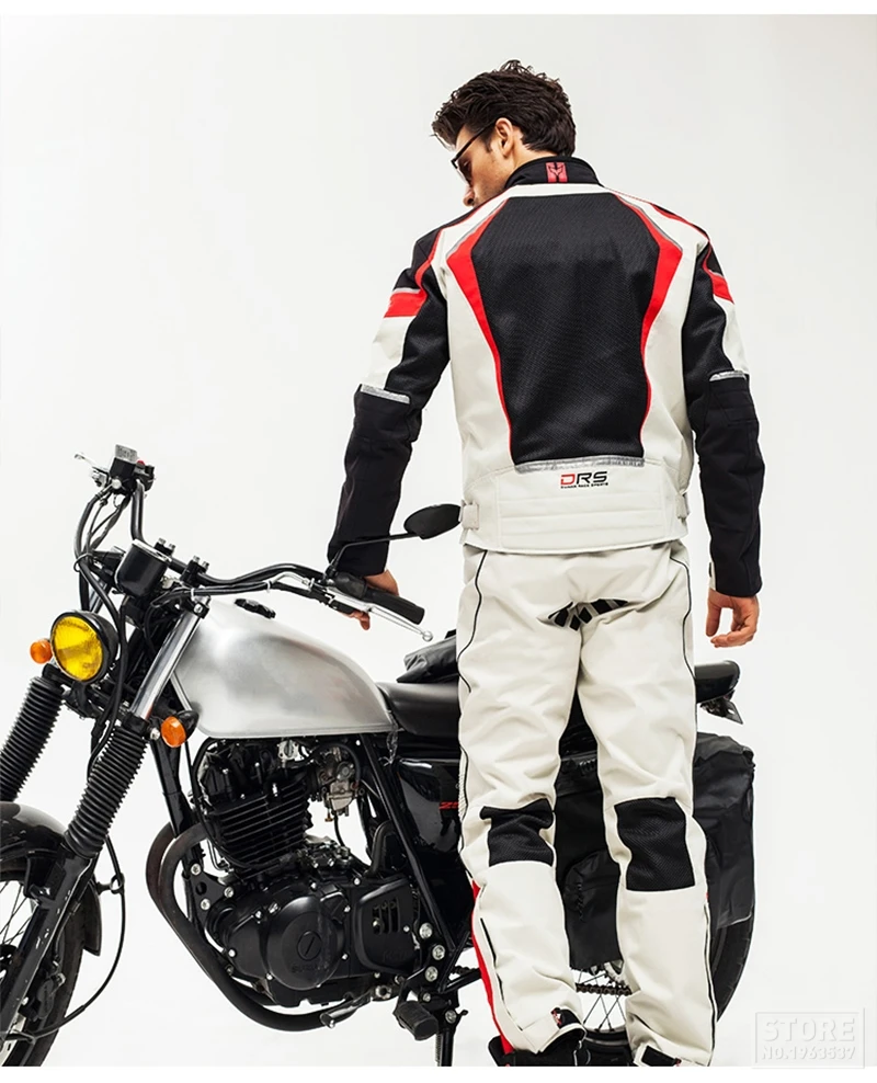 DUHAN, Мужская мотоциклетная куртка, летняя дышащая сетчатая куртка, мотоциклетная куртка, штаны, набор, весна, мото штаны, гоночный костюм, костюм для мотокросса