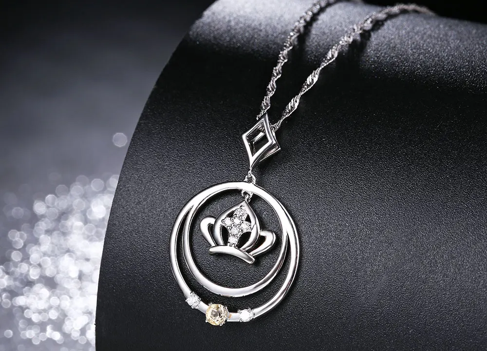 silver citrine pendants CAP03358SC-1 (3)