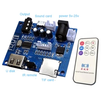 

Bluetooth 5.0 Audio Receiver Module 5V-24V 12V U disk/ TIF/USB sound card MP3 player + IR remote control WAV,APE,LFAC,WMA,ACC