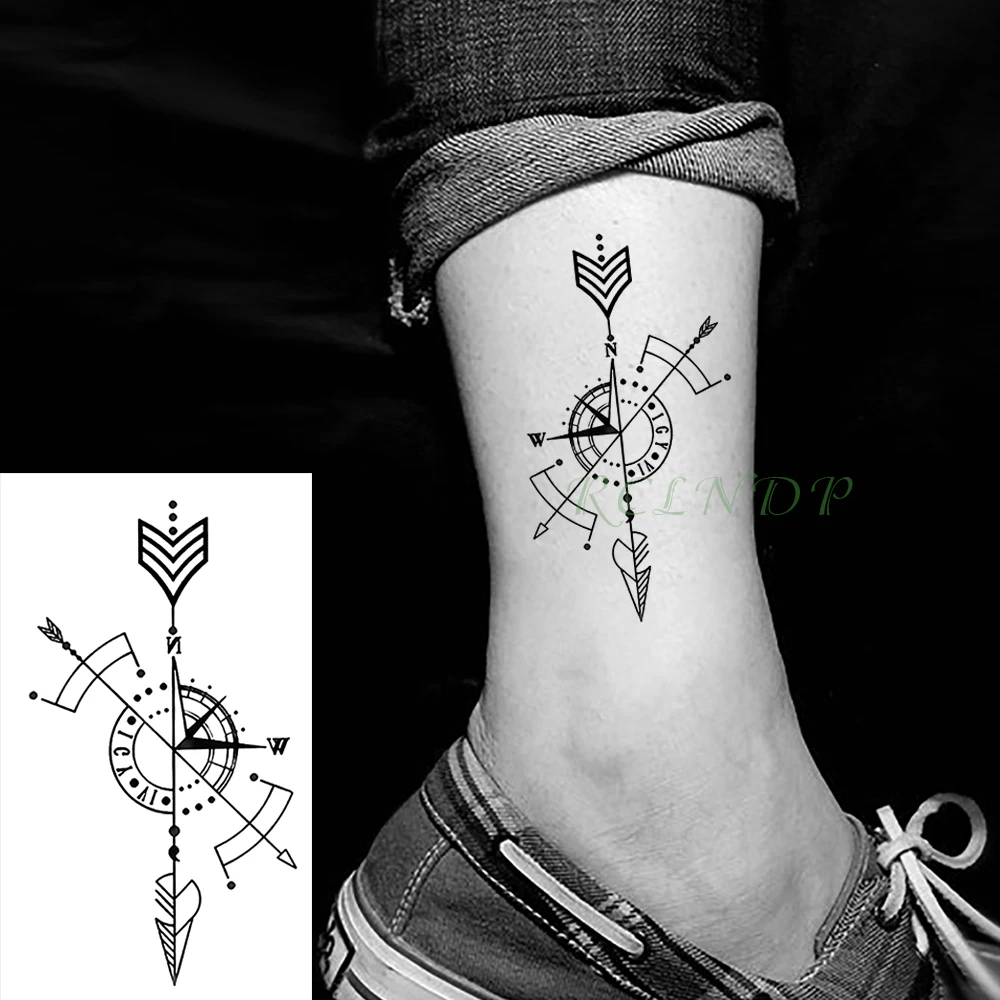 للماء لصاقات وشم مؤقت البوصلة وهمية تاتو الجسم الفن فلاش الوشم Tatouage الذراع اليد أعقابهم تاتو لفتاة النساء الرجال