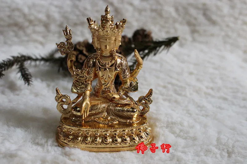 

Tibet to carry small Buddha Buddha Tantric Mini silk Guanyin 3 inch cable is not empty