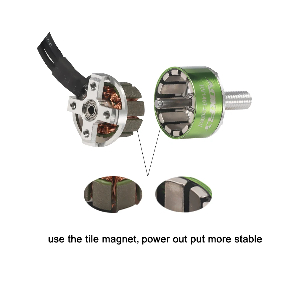 Модернизированный 1407 мотор RV1407 Дрон мотор 3700KV/4200KV 4 шт. CW для радиоуправляемые модели мультикоптеров FPV гоночный Дрон Квадрокоптер 80-150 мм