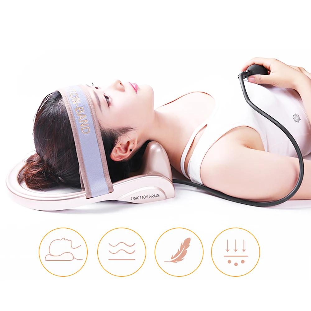 Portable pneumatic cervical traction device family health posture pump