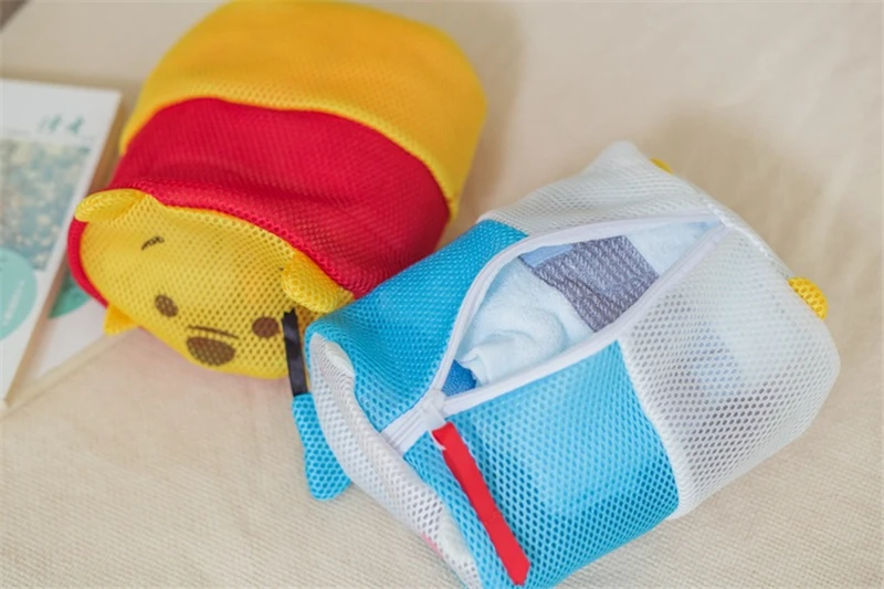 2018 جديد الكرتون الإبداعية المنزلية الملابس مصمم غسل حقيبة سميكة طبقة مزدوجة غرامة شبكة البرازيلي الغسيل حقيبة التخزين 26X13X18 سنتيمتر