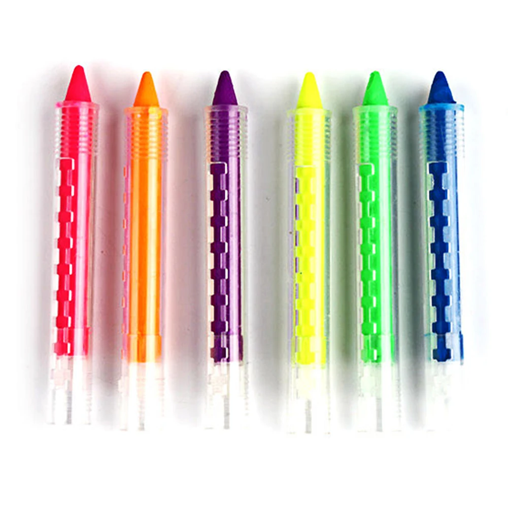 6 Цвет лица и тела карандаш для рисования набор карандашей Сращивание Структура лицо Краски ручка для раскрашивания тела палки ребенок