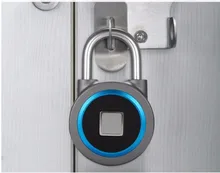 Best Price Bluetooth Lock APP Control Security Fingerprint Recognition Anti Theft Padlock 15 Groups Fingerprints for IOS/Android Waterproo