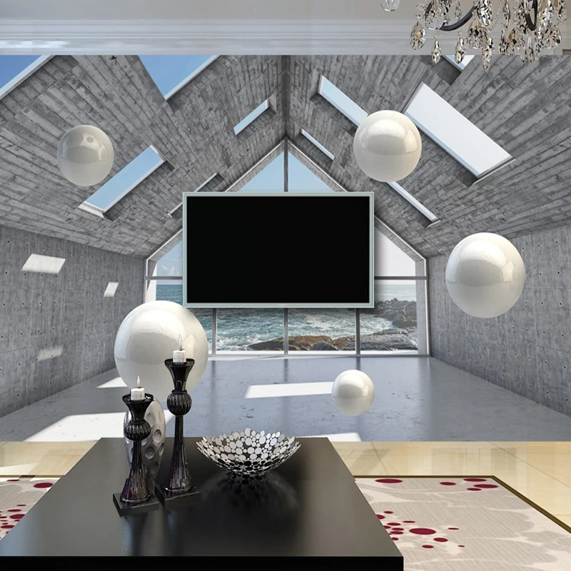 Пользовательские фото обои 3D абстрактное пространство стереоскопический круг шар фон настенная живопись гостиная диван ТВ фон