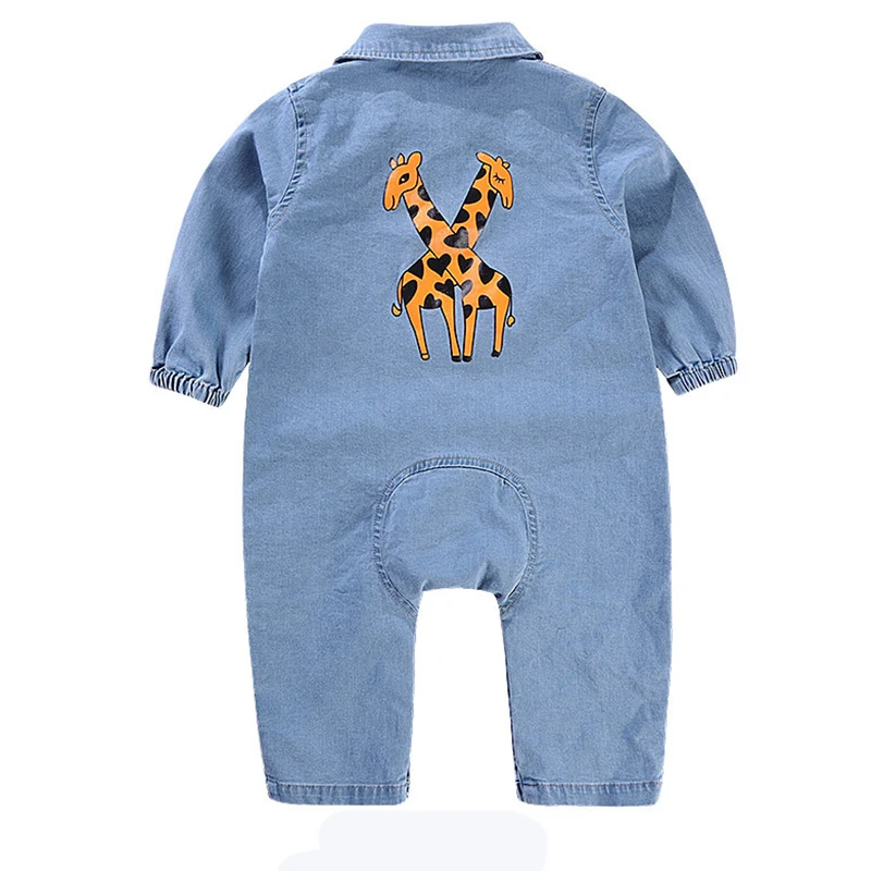 Baby Romper Infant Baby Boy Girl Overalls Jumpsuit Long Sleeve Cute Cartoon Denim Baby Spring Autumn Costume Clothes For Babies2