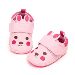 Прекрасный мультфильм стиль новорожденных Мокасины младенческие для маленьких детей обувь девочек Мягкие обувь с резиновой подошвой из